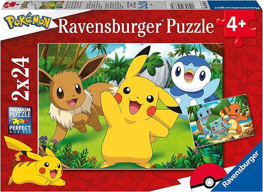 05668 - Puzzle 2x24 pezzi - Pokemon - dai 4 anni