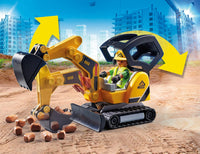 Playmobil 70443 - Mini Escavatore con Cantiere