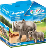 Playmobil 70357 - Rinoceronte con Cucciolo