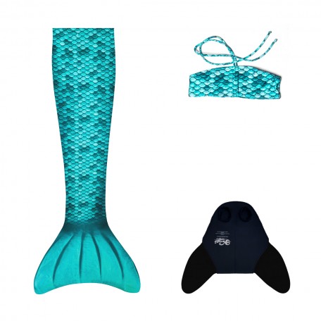 Set Coda di Sirena Turquoise - size XS - 3pcs