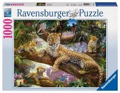 19148  - Puzzle 1000 pezzi - Leopardessa con cuccioli