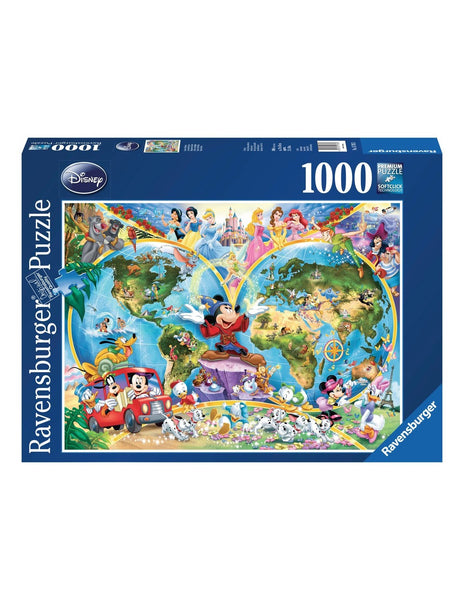 15785  - Puzzle 1000 pezzi - Mappamondo Disney