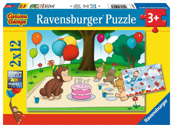 Puzzle 2x12 pezzi - George: desiderio di Compleanno (dai 3 anni)