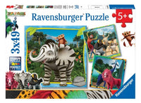 Puzzle 3 x 49 pezzi - Zafari (dai 5 anni)