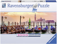 Puzzle 1000 pezzi cod. 15082:  Gondole a Venezia *Panorama*