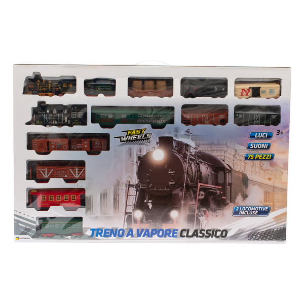 Treno Classico con Binari e doppia locomotiva